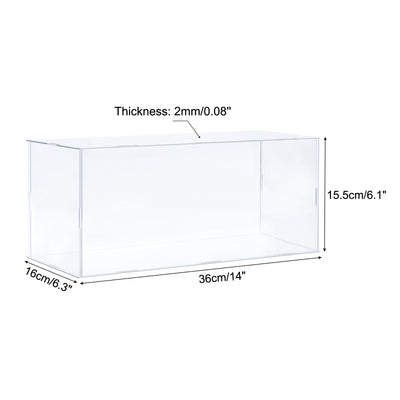 Harfington Acrylic Display Case Plastic Box Cube Storage Box Assemble Dustproof Showcase