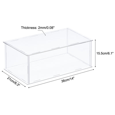 Harfington Acrylic Display Case Plastic Box Cube Storage Box Assemble Dustproof Showcase