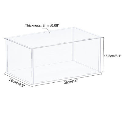 Harfington Acrylic Display Case Plastic Box Cube Storage Box Assemble Dustproof Showcase