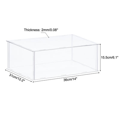 Harfington Acrylic Display Case Plastic Box Cube Storage Box Assemble Dustproof Showcase