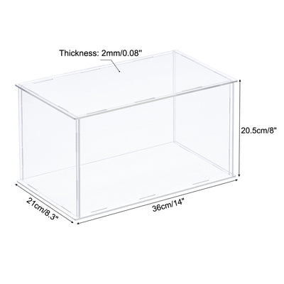 Harfington Acrylic Display Case Plastic Box Cube Storage Box Assemble Dustproof Showcase