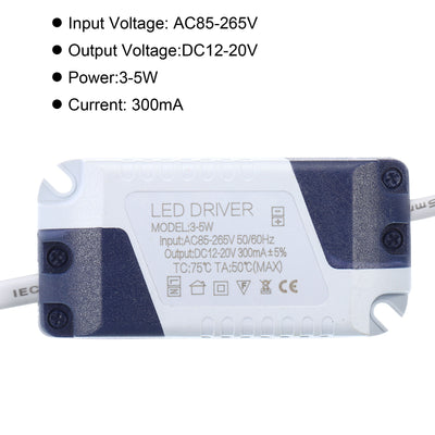 Harfington LED Driver, DC Female Connector Constant Current Rectifier Transformer Power Supply