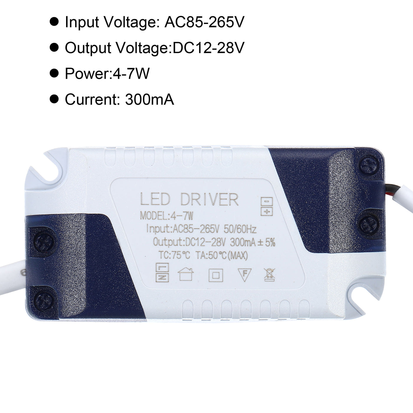 Harfington LED Driver, DC Male Connector Constant Current Rectifier Transformer External Power Supply Ceiling Lamp