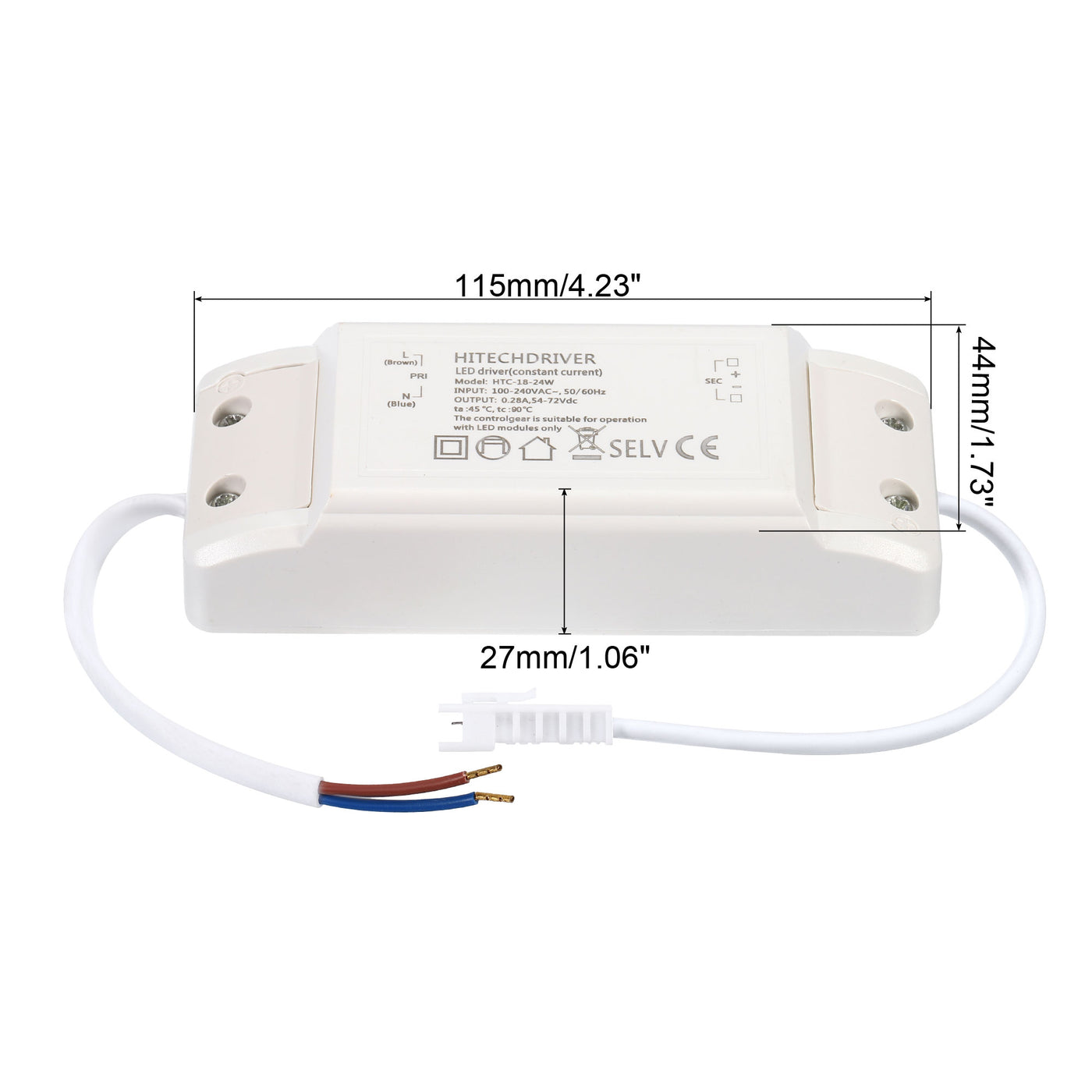 Harfington LED Driver, AC DC Male Connector Constant Current Rectifier Transformers External Power Supplies