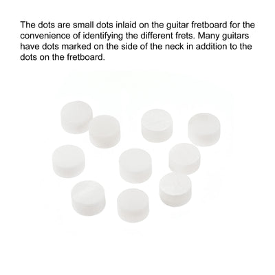 Harfington Inlay Dots Pearl Shell Fingerboard Dots Fret Inlays, for Guitar Bass Ukulele Banjo