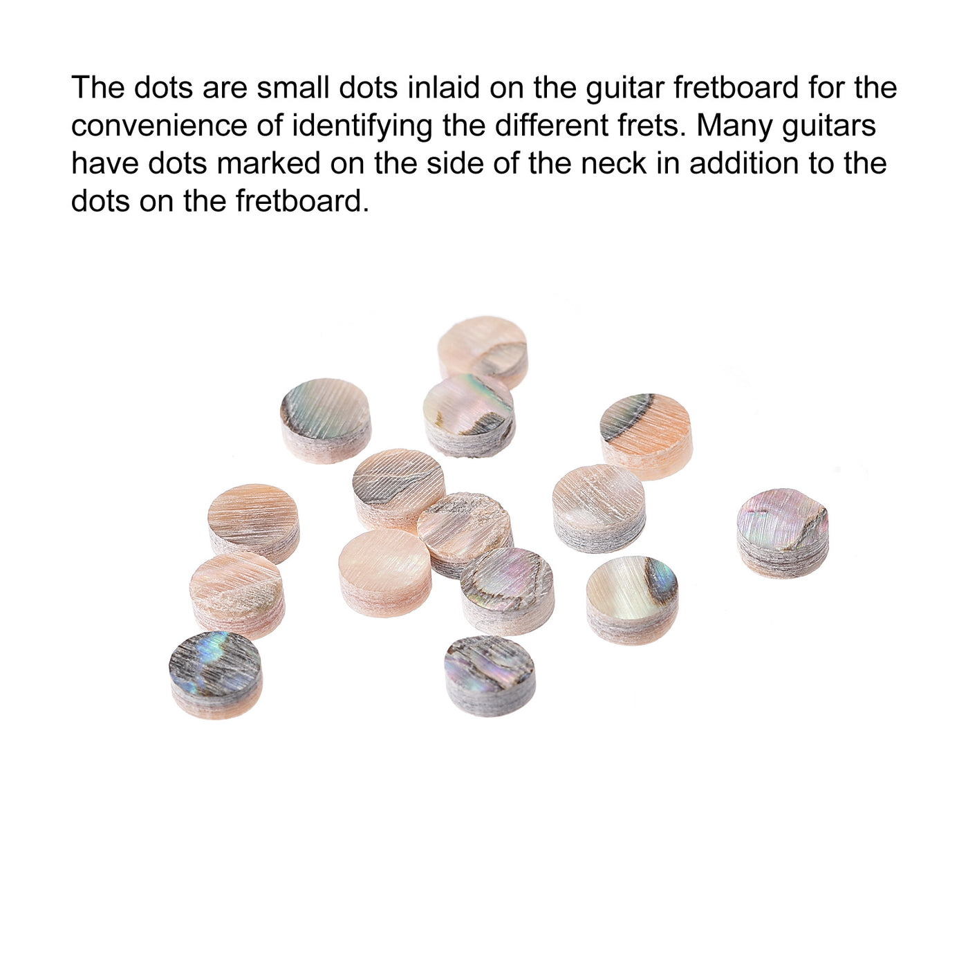 Harfington Inlay Dots Abalone Shell Fingerboard Inlay Fretboard for Guitar Bass Ukulele Banjo