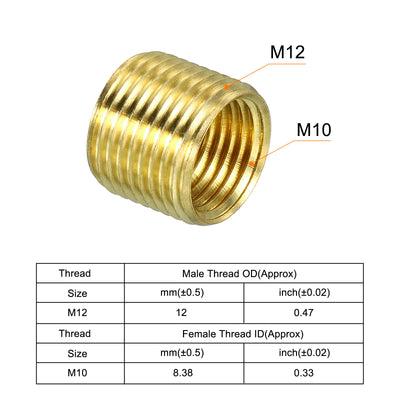 Harfington Thread Reducing Nuts Insert Brass Adapters Long Pipe Fitting Conversion Sleeve Reducer