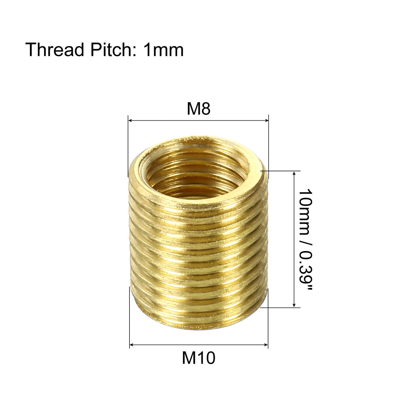 Harfington Thread Reducing Nuts Insert Brass Adapters Long Pipe Fitting Conversion Sleeve Reducer