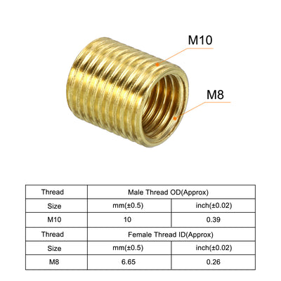 Harfington Thread Reducing Nuts Insert Brass Adapters Long Pipe Fitting Conversion Sleeve Reducer