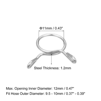 Harfington Fuel Line Hose Clips, 304 Stainless Steel Tubing Spring Hose Clamps