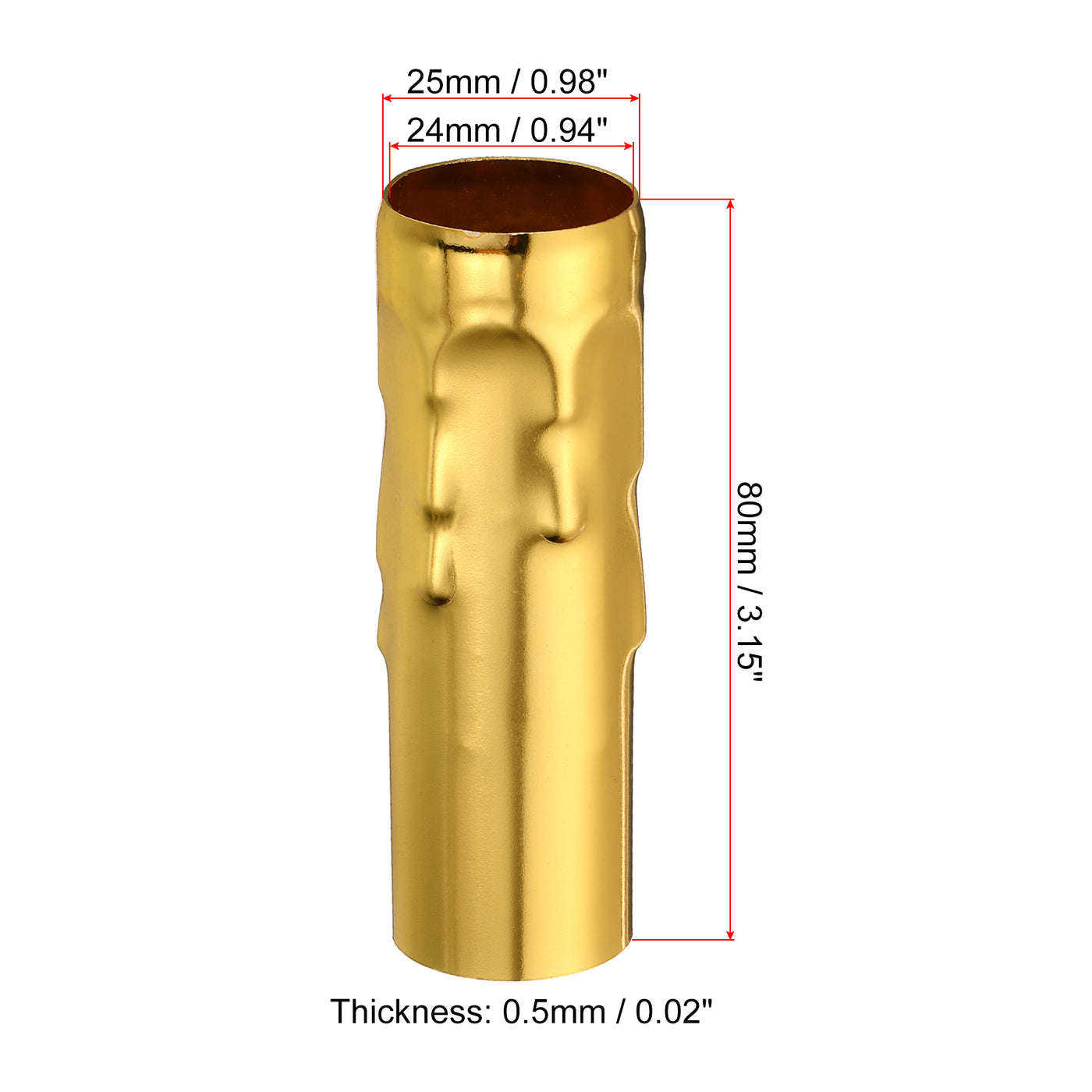 Harfington Candle Socket Covers, Tall Metal Chandelier Sleeves Bulb Light Candelabra Base Holder Fit to Most Chandeliers