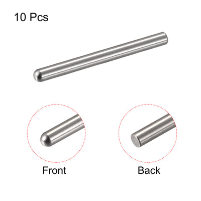 Harfington Dowel Pin, 304 Stainless Steel Round Head Flat Chamfered End Pin Wood Bunk Bed Shelf Pegs Support Shelves Fasten Elements