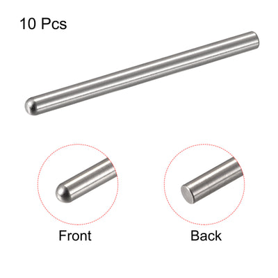 Harfington Dowel Pin, 304 Stainless Steel Round Head Flat Chamfered End Pin Wood Bunk Bed Shelf Pegs Support Shelves Fasten Elements