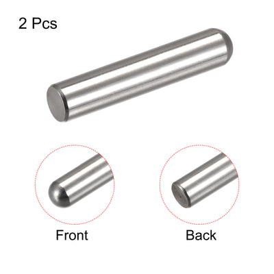 Harfington Dowel Pins, 304 Stainless Steel Round Head Flat Chamfered End Dowel Pin Wood Bunk Bed Shelf Pegs Support Shelves Fasten Element