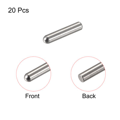 Harfington Dowel Pins, 304 Stainless Steel Round Head Flat Chamfered End Pins Wood Bunk Bed Shelf Pegs Support Shelves Fasten Elements