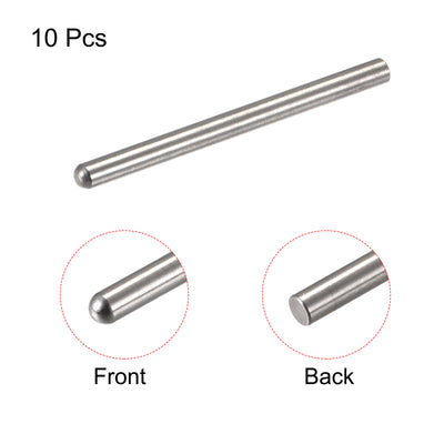 Harfington Dowel Pin 304 Stainless Steel Round Head Flat Chamfered End Dowel Pin Wood Bunk Bed Shelf Pegs Support Shelves Fasten Elements