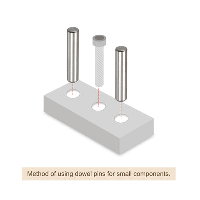 Harfington Dowel Pin 304 Stainless Steel Round Head Flat Chamfered End Dowel Pin Wood Bunk Bed Shelf Pegs Support Shelves Fasten Elements