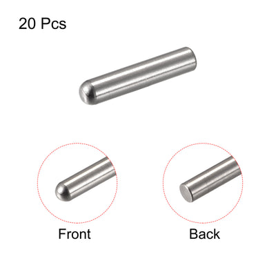 Harfington Dowel Pin 304 Stainless Steel Round Head Flat Chamfered End Pin Wood Bunk Bed Shelf Pegs Support Shelves Fasten Element