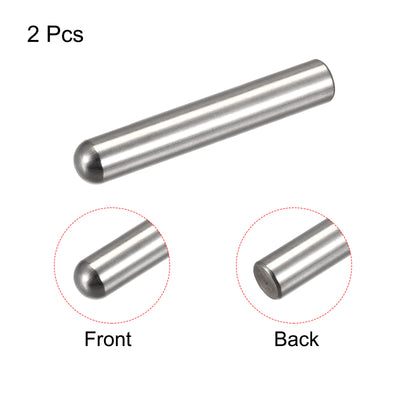 Harfington Dowel Pins, 304 Stainless Steel Round Head Flat Chamfered End Dowel Pin Wood Bunk Bed Shelf Pegs Support Shelves Fasten Element