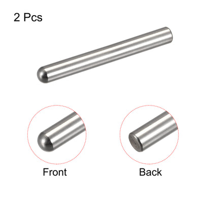 Harfington Dowel Pins, 304 Stainless Steel Round Head Flat Chamfered End Dowel Pin Wood Bunk Bed Shelf Pegs Support Shelves Fasten Element