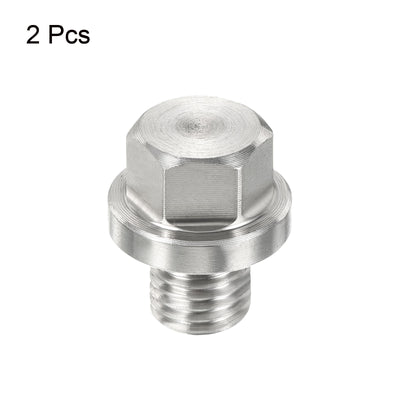 Harfington Male Plug, Waterproof Dustproof Stainless Steel Thread Hex Head Socket Solid Pipe Fitting