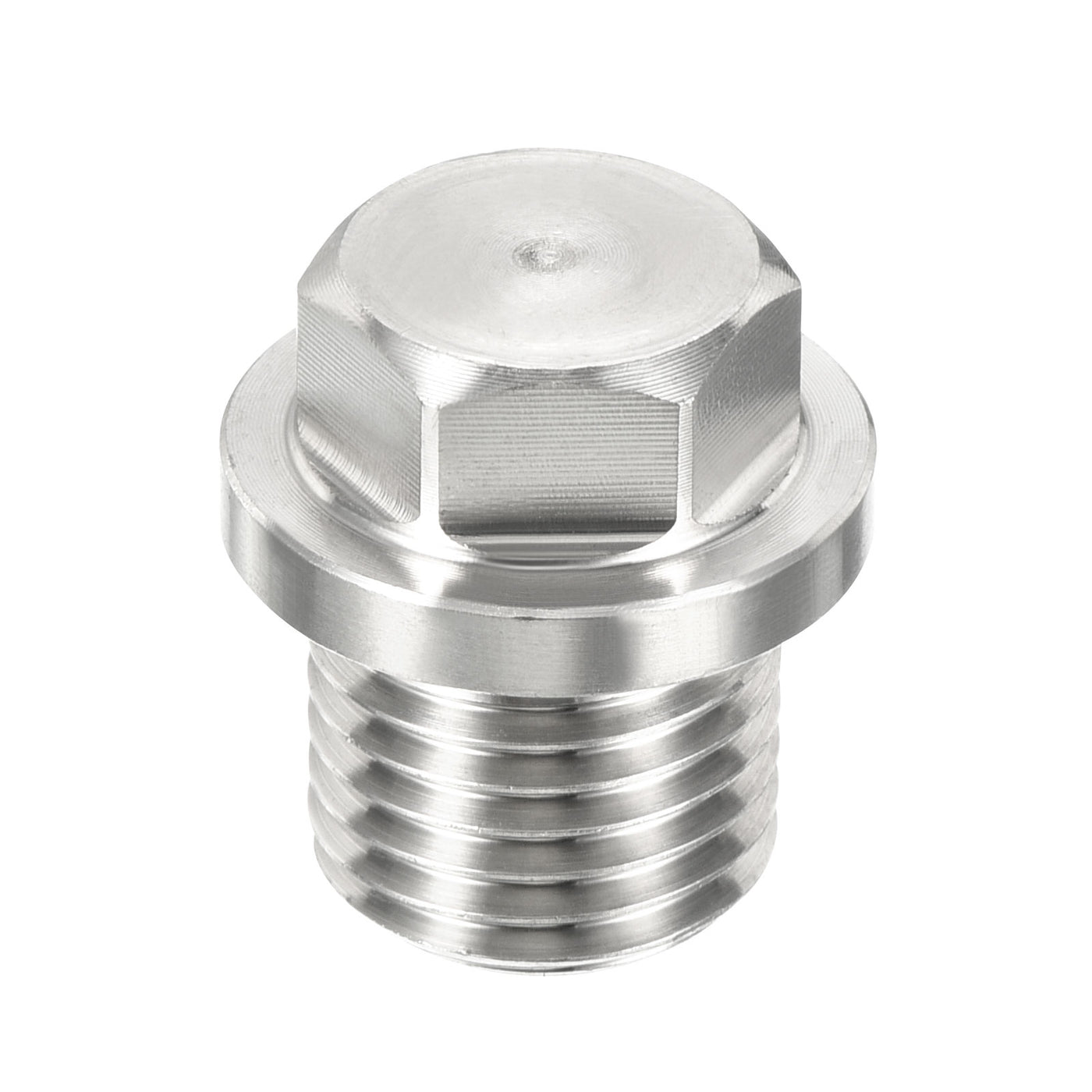 Harfington Male Plug, Waterproof Dustproof Stainless Steel Thread Hex Head Socket Solid Pipe Fitting