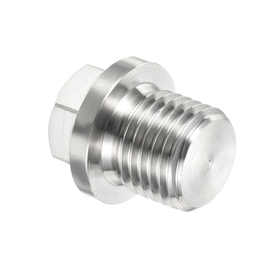 Harfington Male Plug, Waterproof Dustproof Stainless Steel Thread Hex Head Socket Solid Pipe Fitting