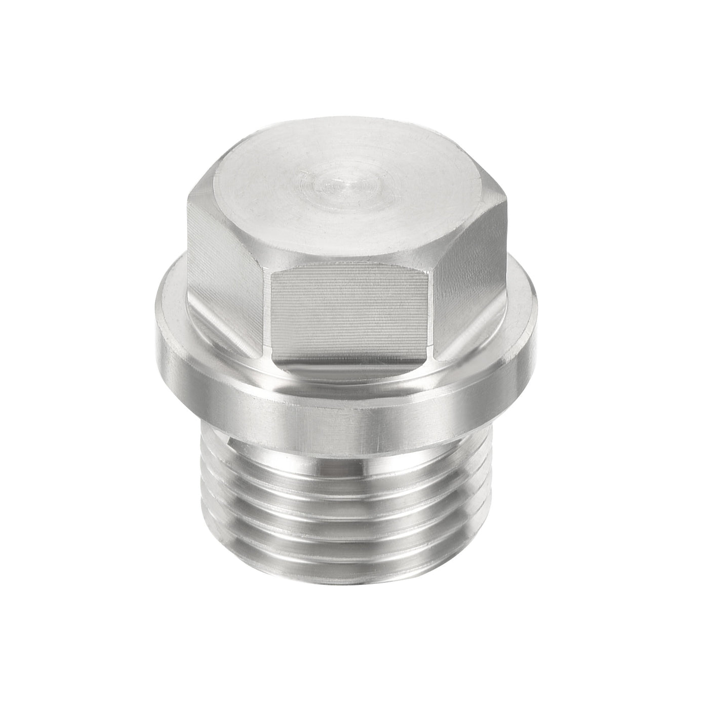 Harfington Male Plug, Waterproof Dustproof Stainless Steel Thread Hex Head Socket Solid Pipe Fitting