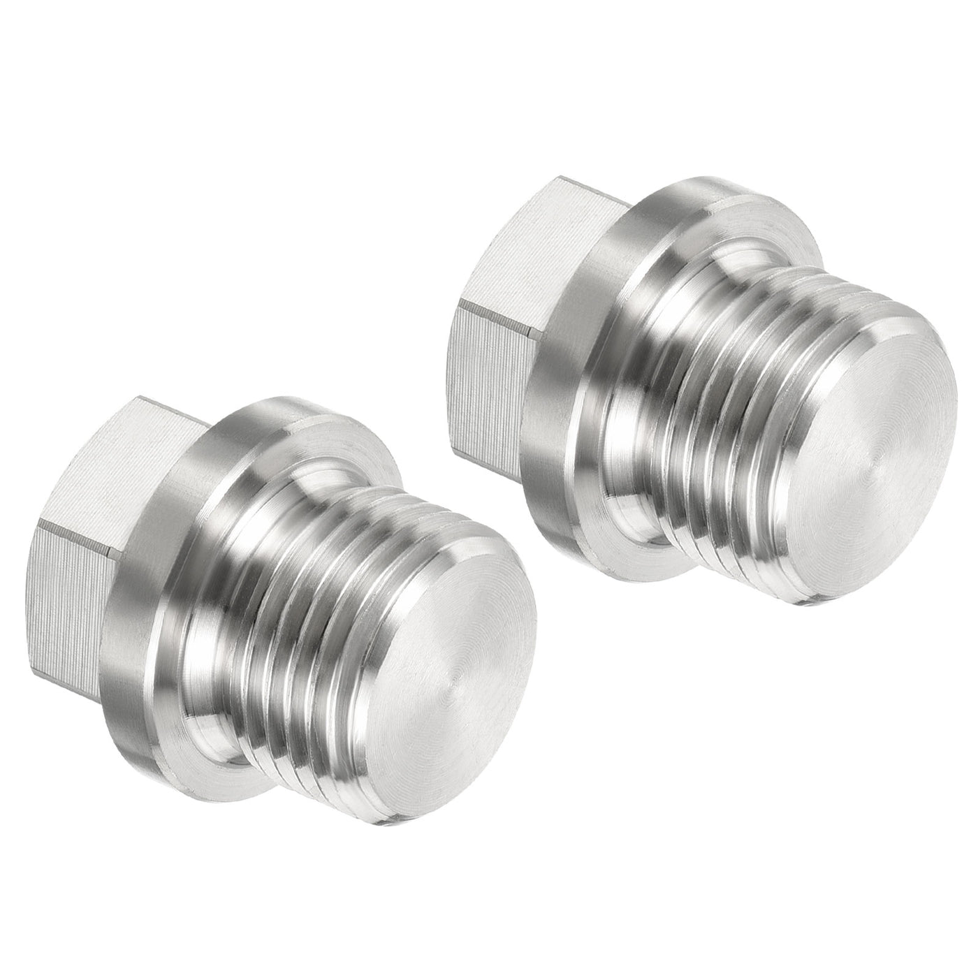 Harfington Male Plug, Waterproof Dustproof Stainless Steel Thread Hex Head Socket Solid Pipe Fitting