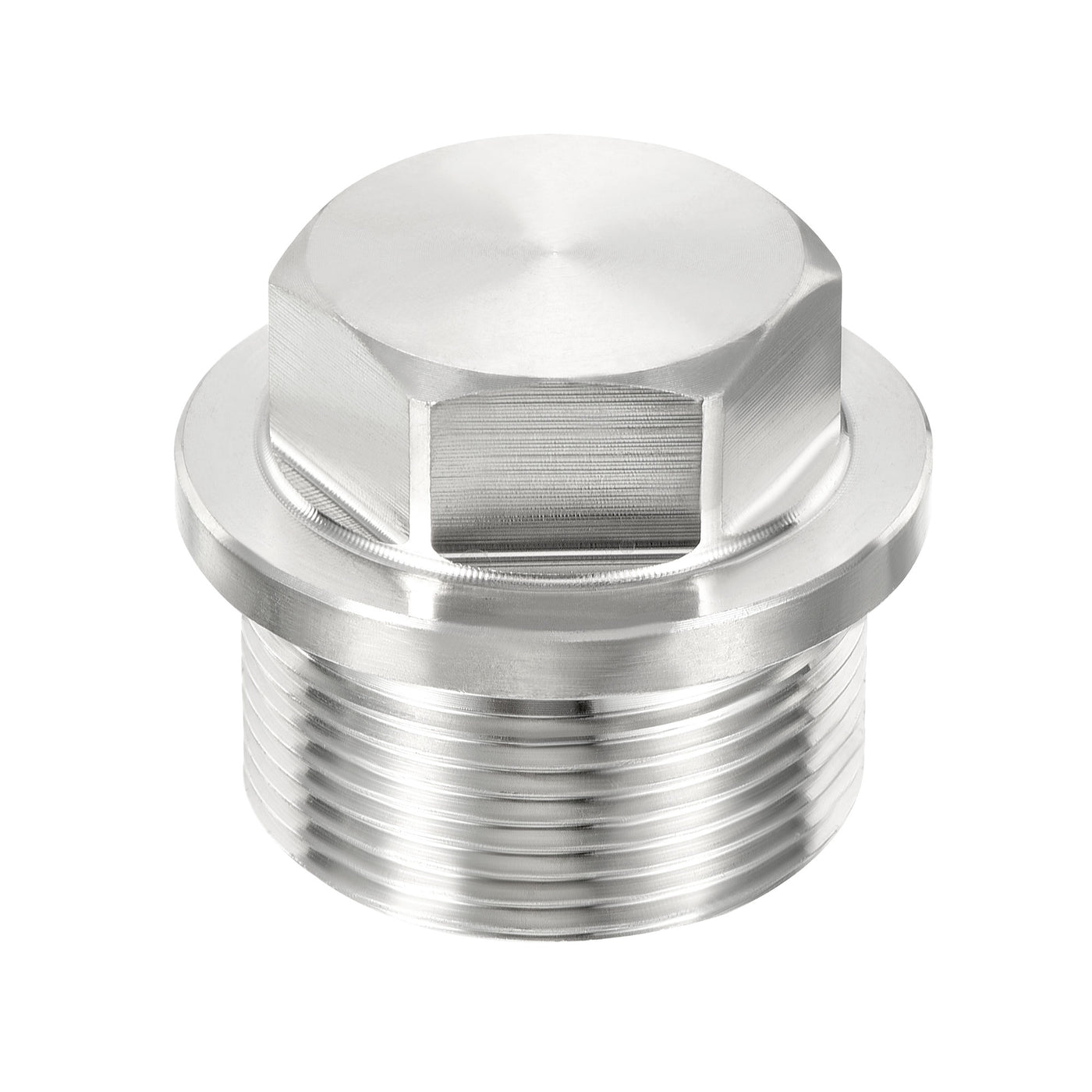 Harfington Male Plug, Waterproof Dustproof Stainless Steel Thread Hex Head Socket Solid Pipe Fitting