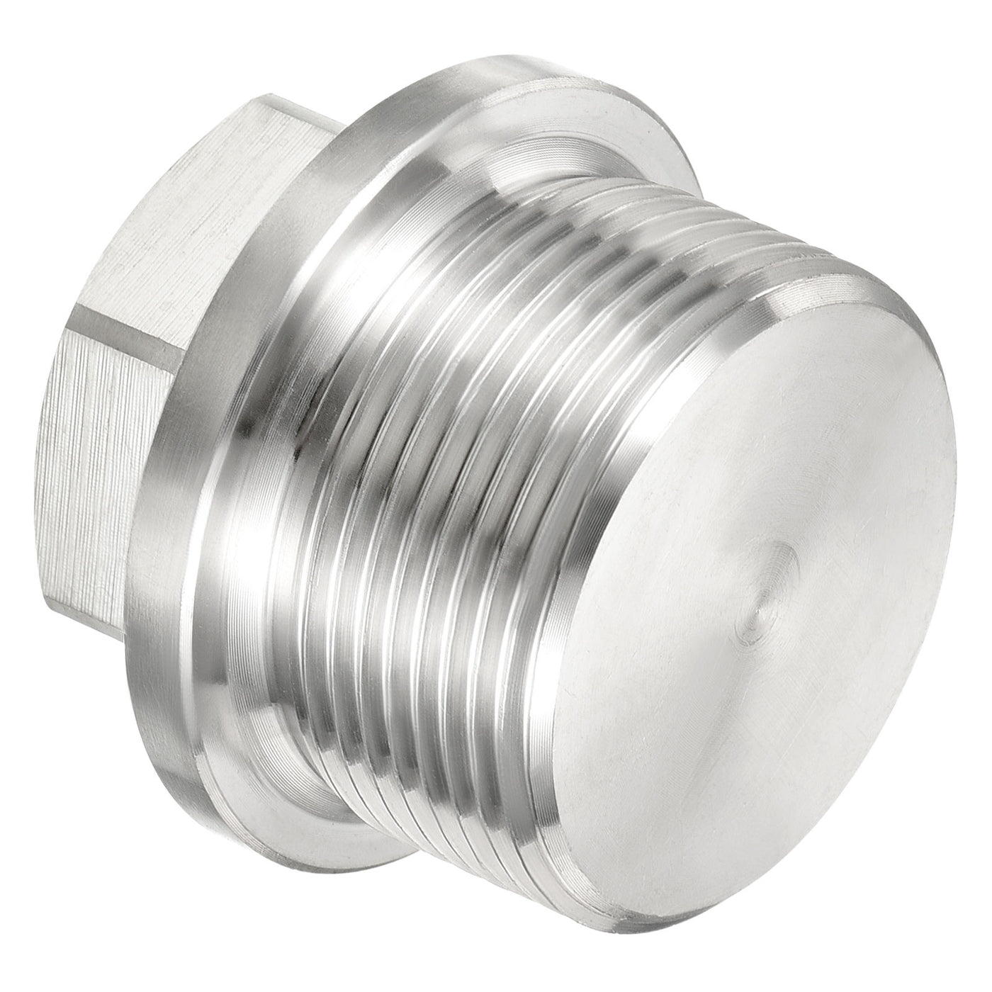 Harfington Male Plug, Waterproof Dustproof Stainless Steel Thread Hex Head Socket Solid Pipe Fitting