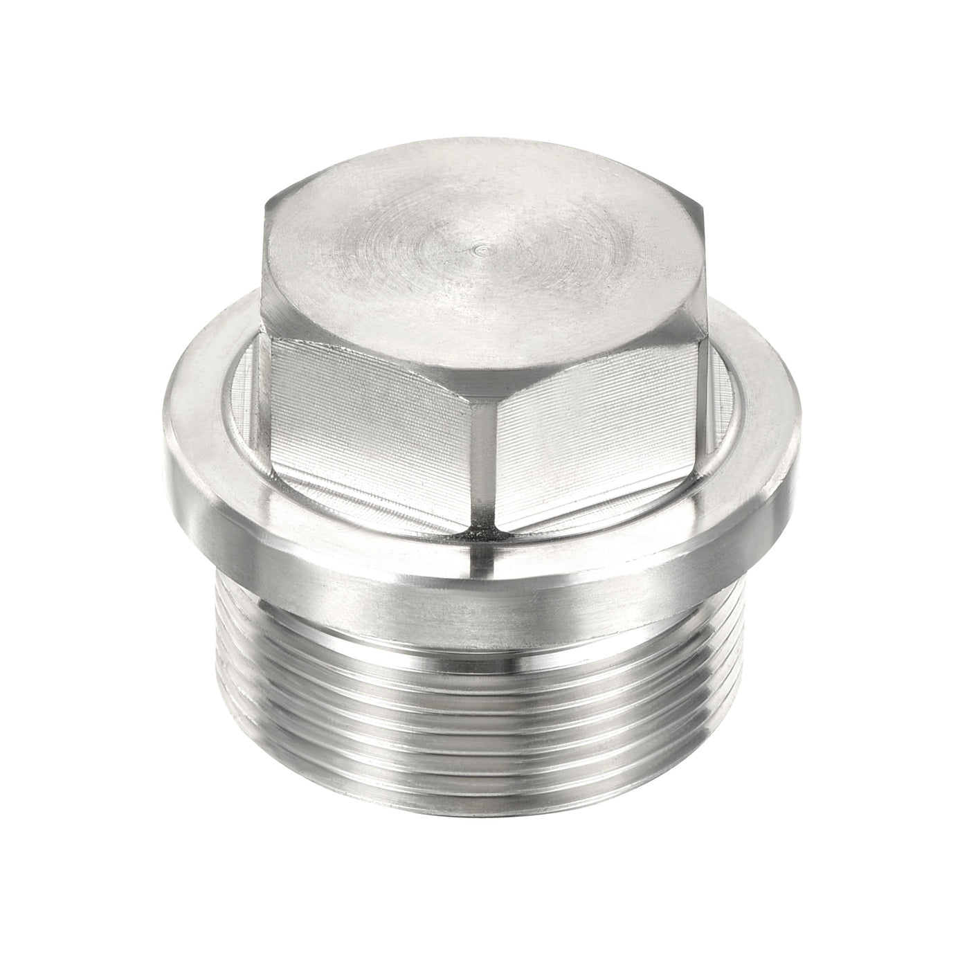 Harfington Male Plug, Waterproof Dustproof Stainless Steel Thread Hex Head Socket Solid Pipe Fitting