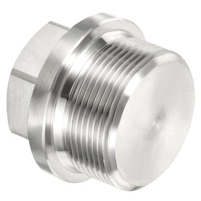 Harfington Male Plug, Waterproof Dustproof Stainless Steel Thread Hex Head Socket Solid Pipe Fitting