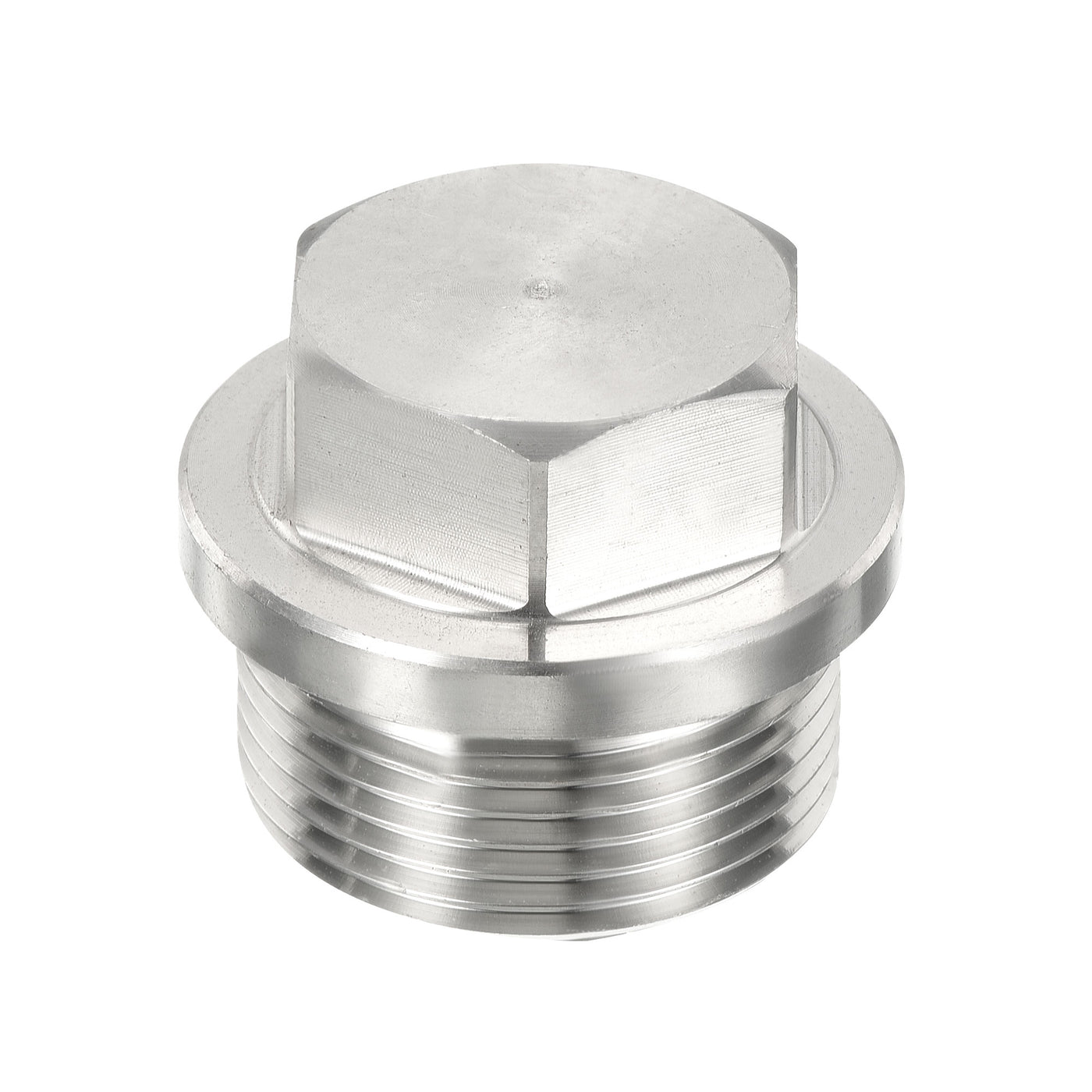 Harfington Male Plug, Waterproof Dustproof Stainless Steel Thread Hex Head Socket Solid Pipe Fitting