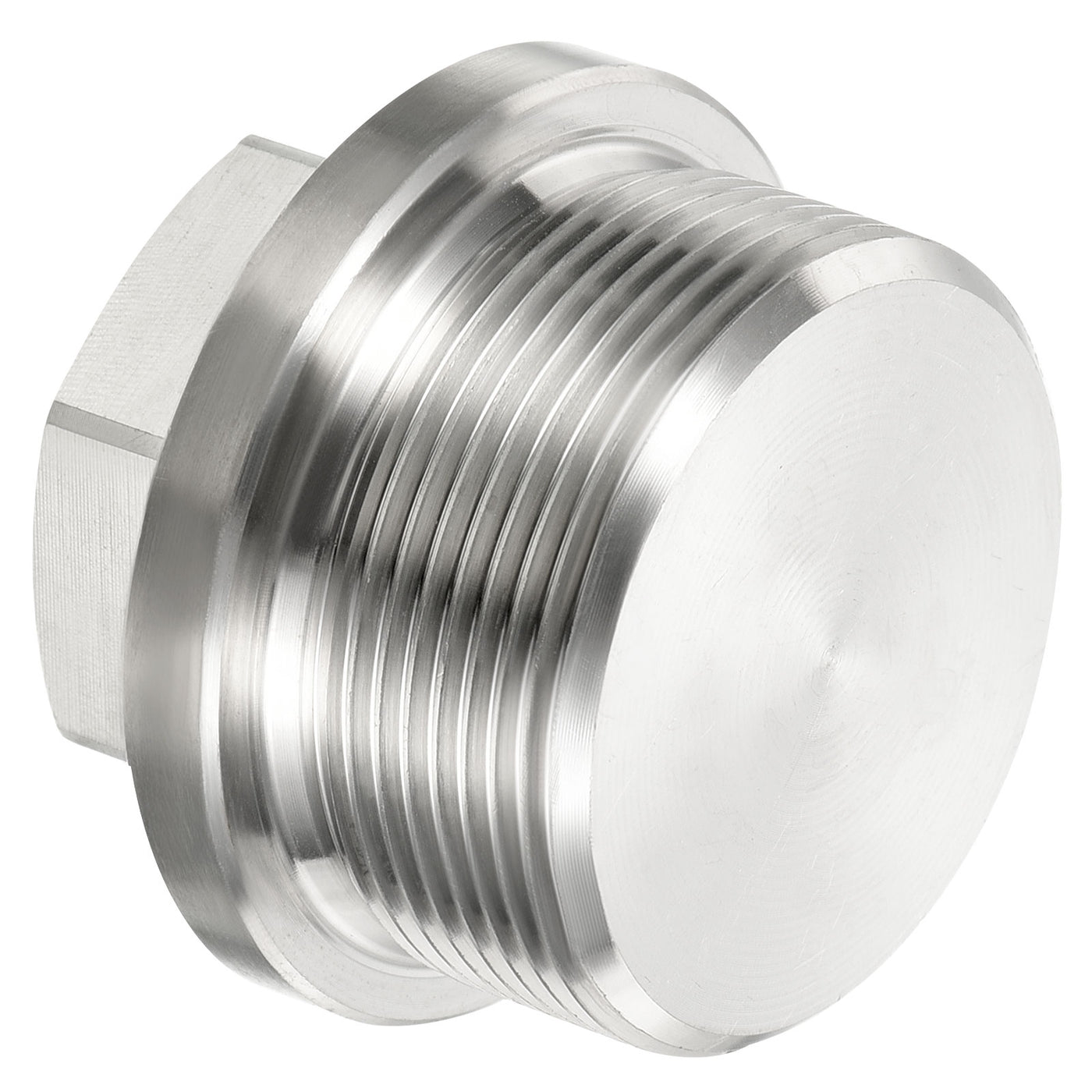 Harfington Male Plug, Waterproof Dustproof Stainless Steel Thread Hex Head Socket Solid Pipe Fitting