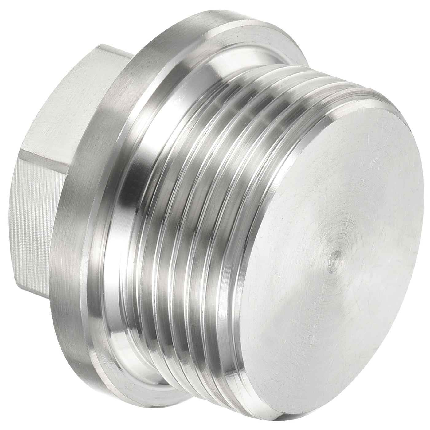 Harfington Male Plug, Waterproof Dustproof Stainless Steel Thread Hex Head Socket Solid Pipe Fitting