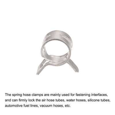 Harfington Spring Band Type Action Fuel/Silicone Vacuum Hose Pipe Clamp Low Pressure Air Clip Clamp