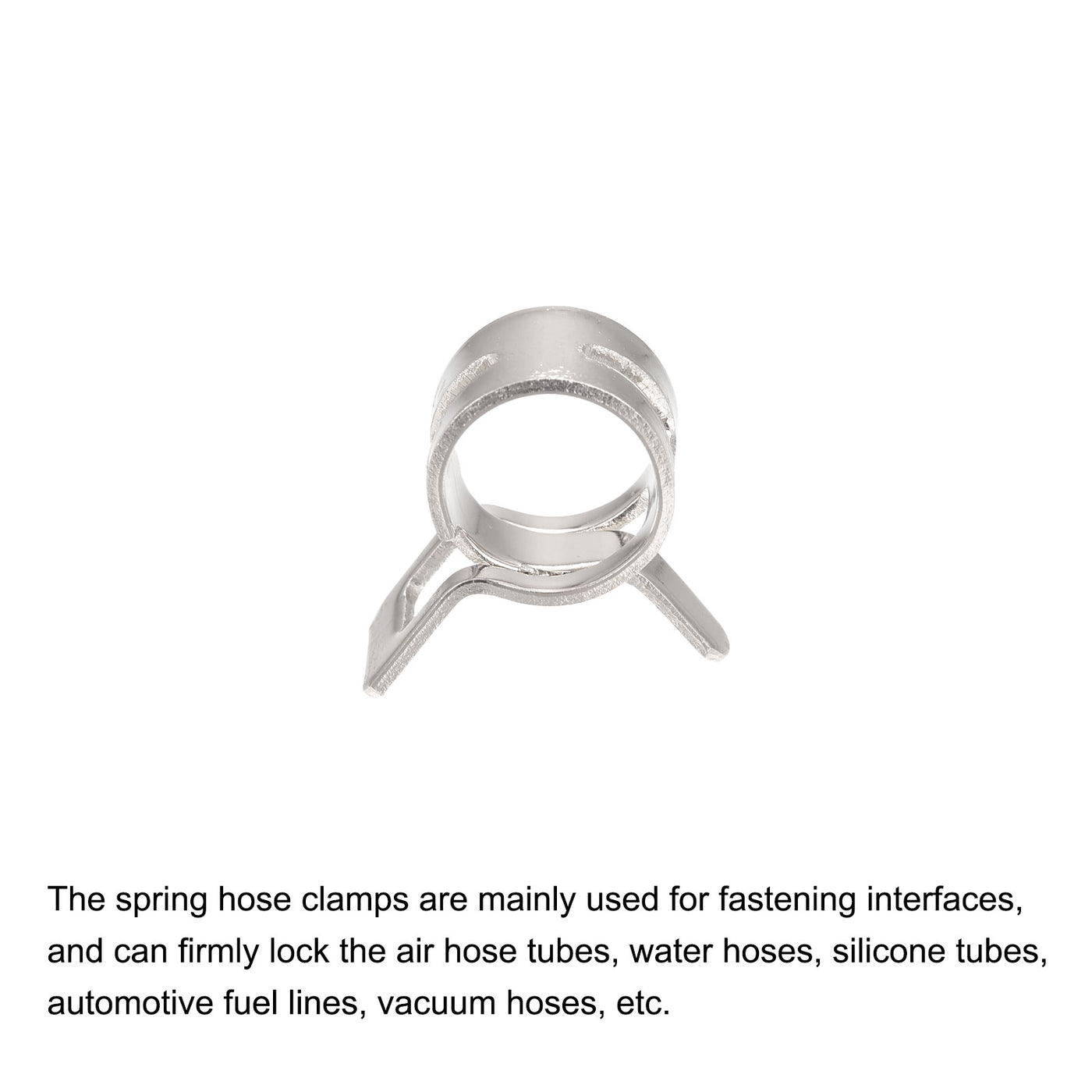 Harfington Spring Band Type Action Fuel/Silicone Vacuum Hose Pipe Clamp Low Pressure Air Clip Clamp