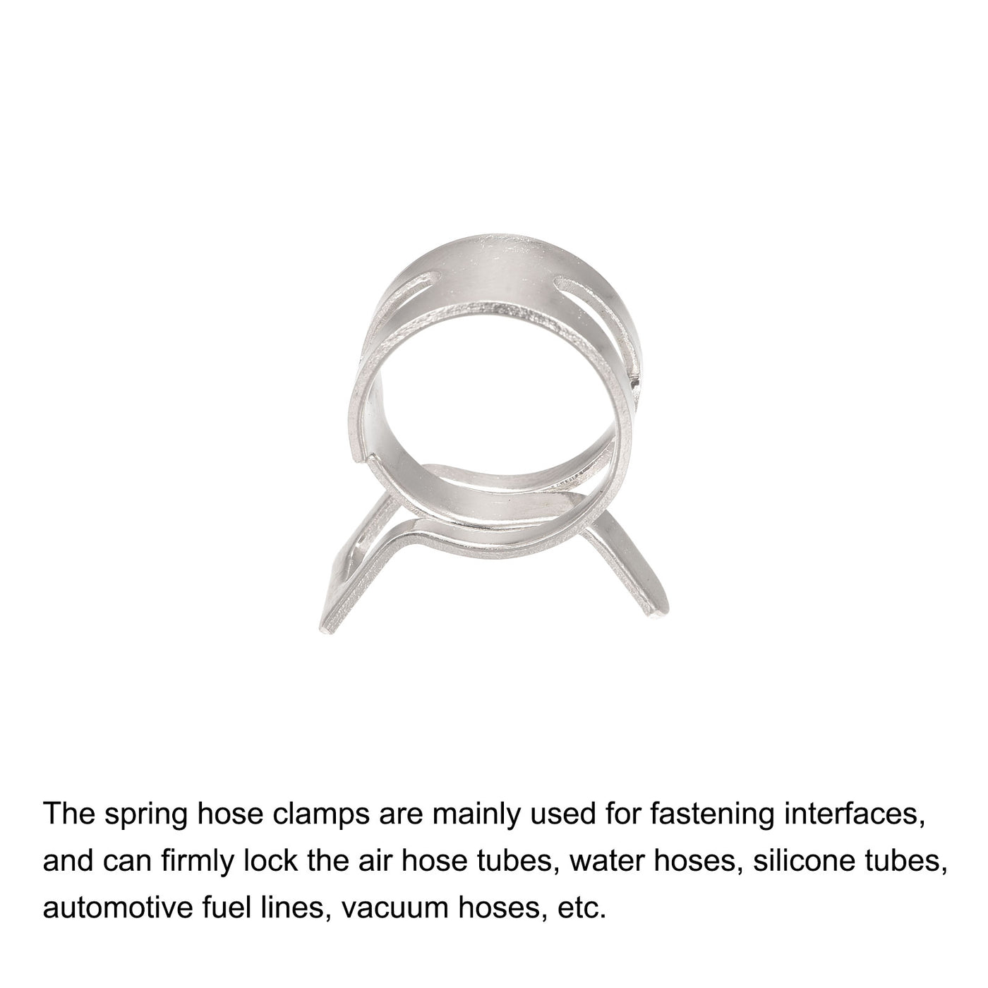 Harfington Spring Band Type Action Fuel/Silicone Vacuum Hose Pipe Clamp Low Pressure Air Clip Clamp