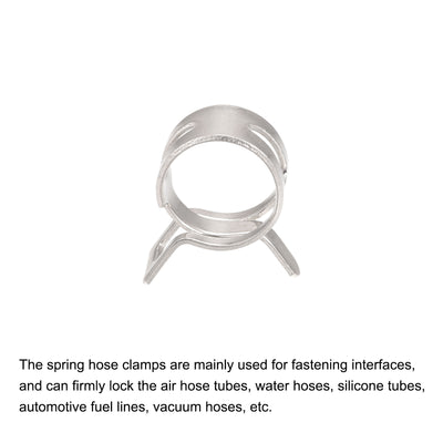 Harfington Spring Band Type Action Fuel/Silicone Vacuum Hose Pipe Clamp Low Pressure Air Clip Clamp