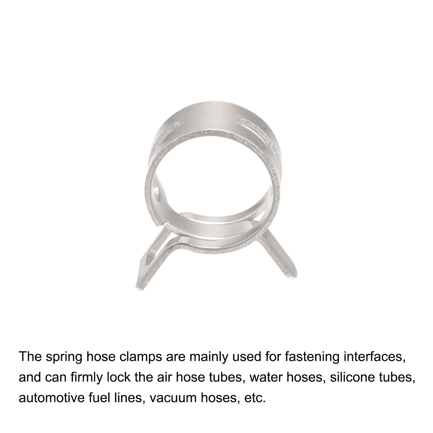 Harfington Spring Band Type Action Fuel/Silicone Vacuum Hose Pipe Clamp Low Pressure Air Clip Clamp