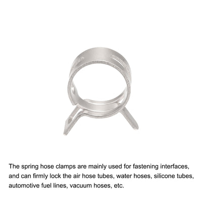 Harfington Spring Band Type Action Fuel/Silicone Vacuum Hose Pipe Clamp Low Pressure Air Clip Clamp