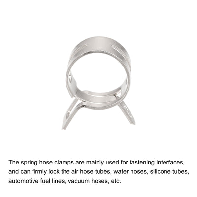 Harfington Spring Band Type Action Fuel/Silicone Vacuum Hose Pipe Clamp Low Pressure Air Clip Clamp