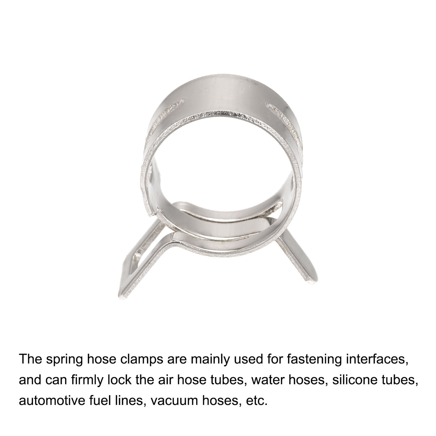 Harfington Spring Band Type Action Fuel/Silicone Vacuum Hose Pipe Clamp Low Pressure Air Clip Clamp