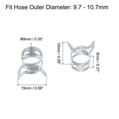 Harfington Spring Band Type Action Fuel/Silicone Vacuum Hose Pipe Clamp Low Pressure Air Clips Clamps