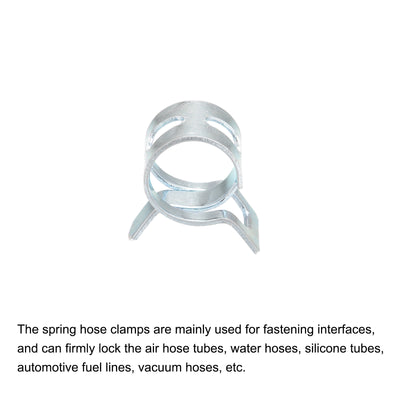 Harfington Spring Band Type Action Fuel/Silicone Vacuum Hose Pipe Clamp Low Pressure Air Clips Clamps