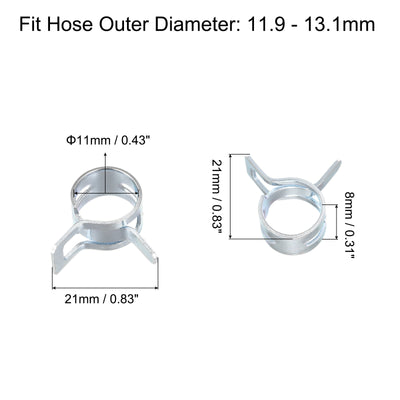 Harfington Spring Band Type Action Fuel/Silicone Vacuum Hose Pipe Clamp Low Pressure Air Clips Clamps