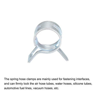 Harfington Spring Band Type Action Fuel/Silicone Vacuum Hose Pipe Clamp Low Pressure Air Clips Clamps