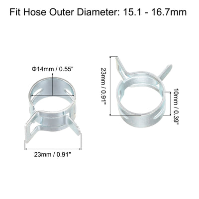 Harfington Spring Band Type Action Fuel/Silicone Vacuum Hose Pipe Clamp Low Pressure Air Clips Clamps