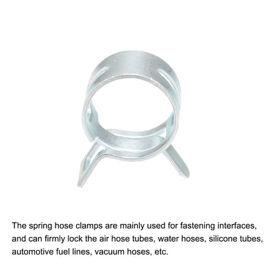 Harfington Spring Band Type Action Fuel/Silicone Vacuum Hose Pipe Clamp Low Pressure Air Clips Clamps